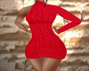 Red sweater dress