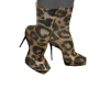 JAGUAR PRINT BOOT HEELS
