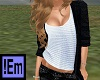 !Em Black Sweater White