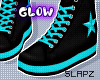 !!S Glow Star Kicks Teal