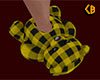 Yellow Teddy Slippers M