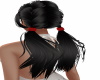 Black hair pigtails