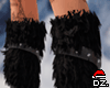 D. Gab Fur Boots - Black