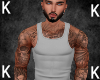 Grey tank + tattoo