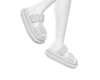 summer white slippers