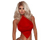 Holiday Red Silk Top