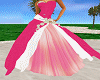 Elegant Pink White Gown