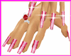 Hot Pink Long Nails