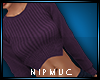 Crop Sweater Purple