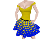 Halftone Yellow B Dress