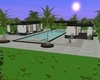 Tropical pool house