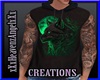 Green Wolf Hoodie Tatts