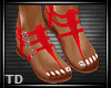 TD l Red Sandals