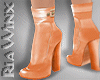 Peach Leather Boots