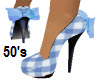50 Blue Pumps With Bow
