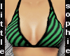 GrnBlk Striped Bikini
