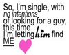 So, I'm single...