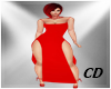 CD Drape Dress Red