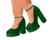 Green Chunky Heels