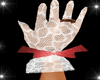 White/Red Lace Gloves