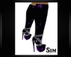 PVC Purple Spiked Boots