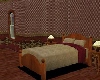 Cream w/ burgundy bed