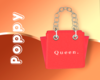QUEEN salmon leather bag