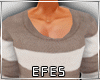 .E. Stripe sweater beige
