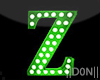Z Green Letters Lamps