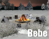 Winter Cottage Bonfire 