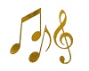 Gold Musical Notes