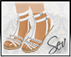 *S Goddess Sandals|White