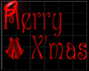 Sign Red Merry Xmas