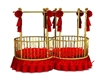 Red/Gold Twin Crib