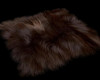 Brown Square Fur Rug