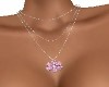 PINK  FLORAL THIN CHAIN