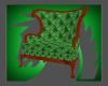 Green Leather Wingback