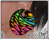!ACX!Rainbow Zebra Ear