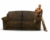 Brown 10 spot sofa