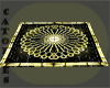 gold black rug