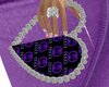 Purple Diamond Heart Bag