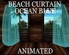 Beach Curtain Ocean Blue