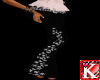 Blk flowered white Pants