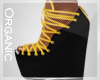 Black&Gold Wedge Lace-Up