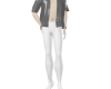 Silver shine open shirt