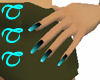 TTT Long Blue Nails