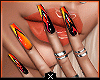 ♔Neon Orange Nails!