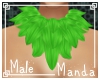 .M. Green Fur Collar :M