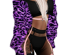purple fur coat