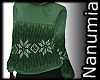 green winter sweater